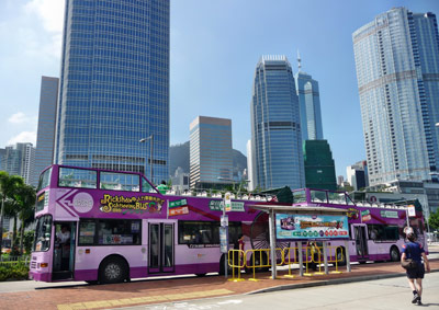 Hong Kong double deck tour bus