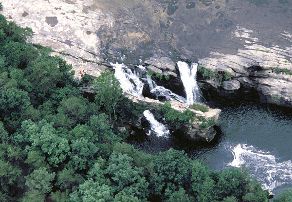 Arch Rock at High Falls aerial view